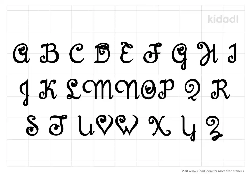 French Calligraphy Stencil