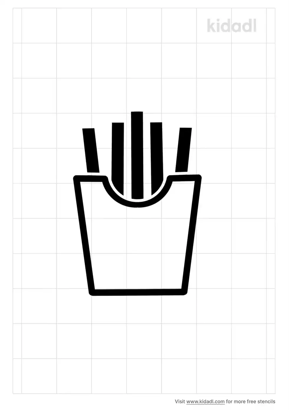 French Fries Stencil