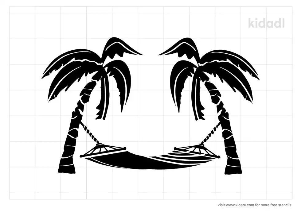 Hammock Tree Stencil