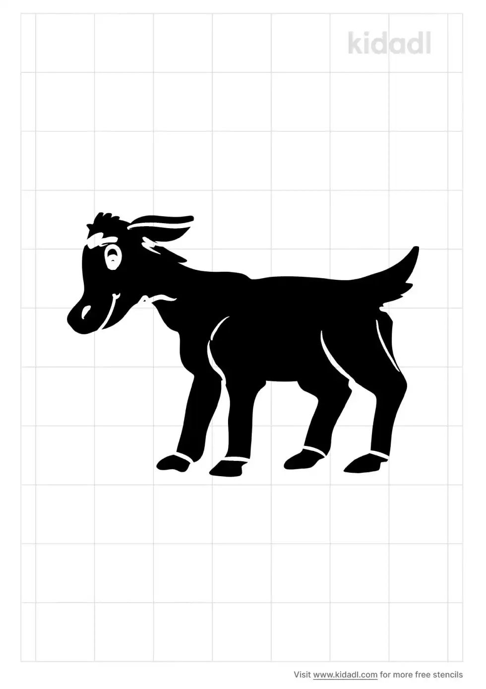 Goat Kid Stencil