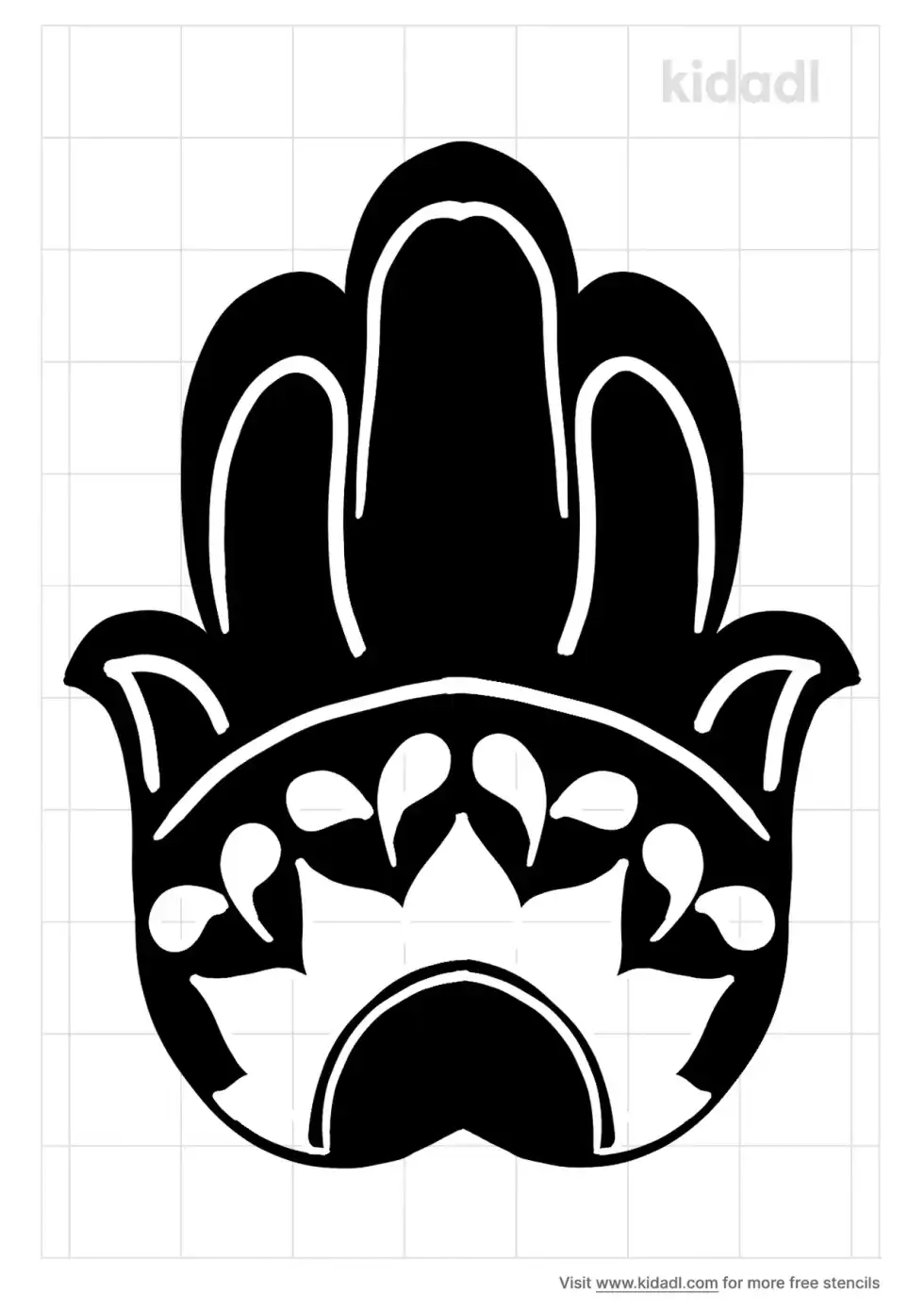 Hamsa Hand Stencil