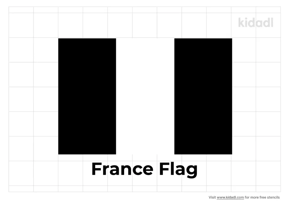 France Flag Stencil 