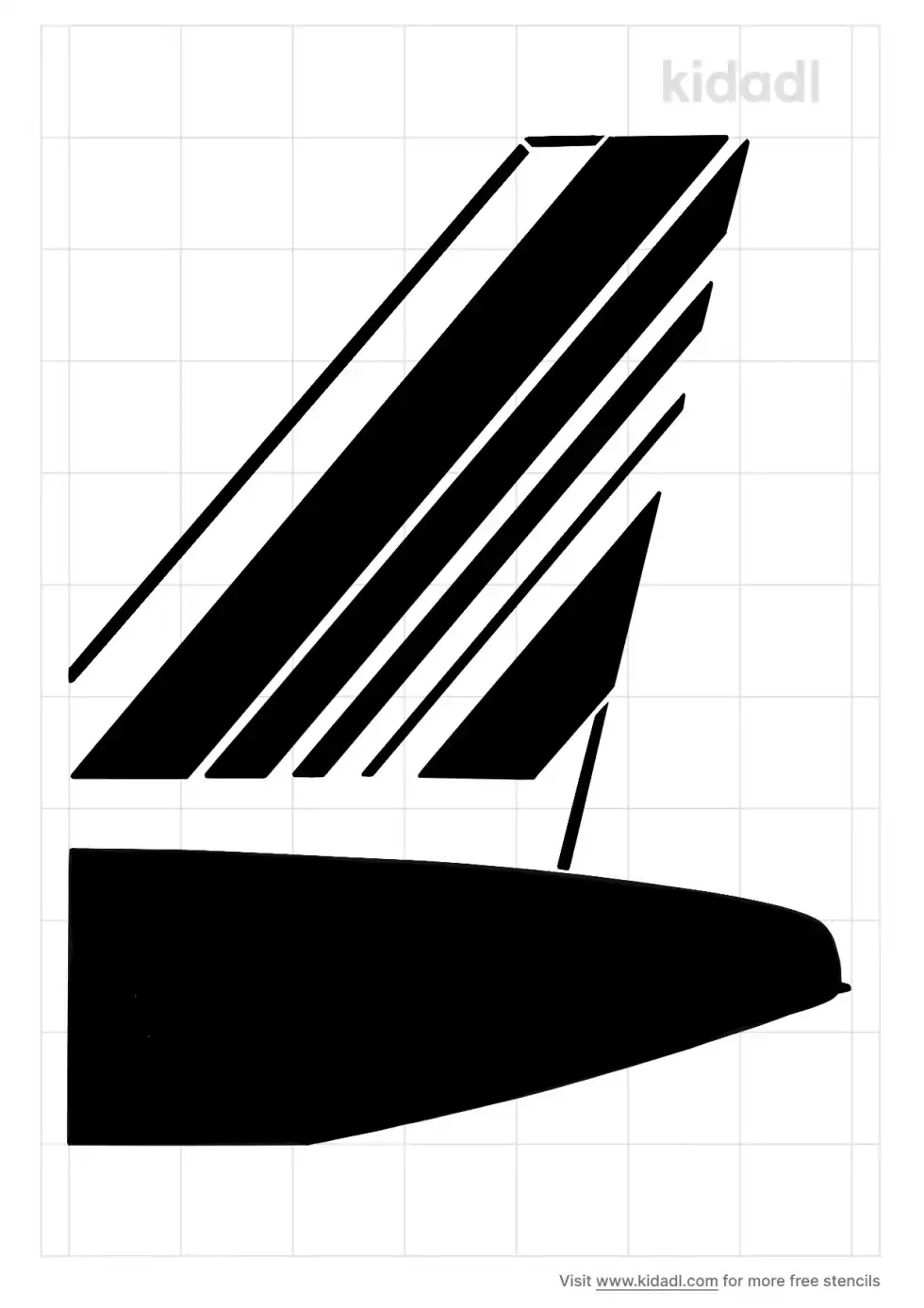 French Aircraft Tail Stencil