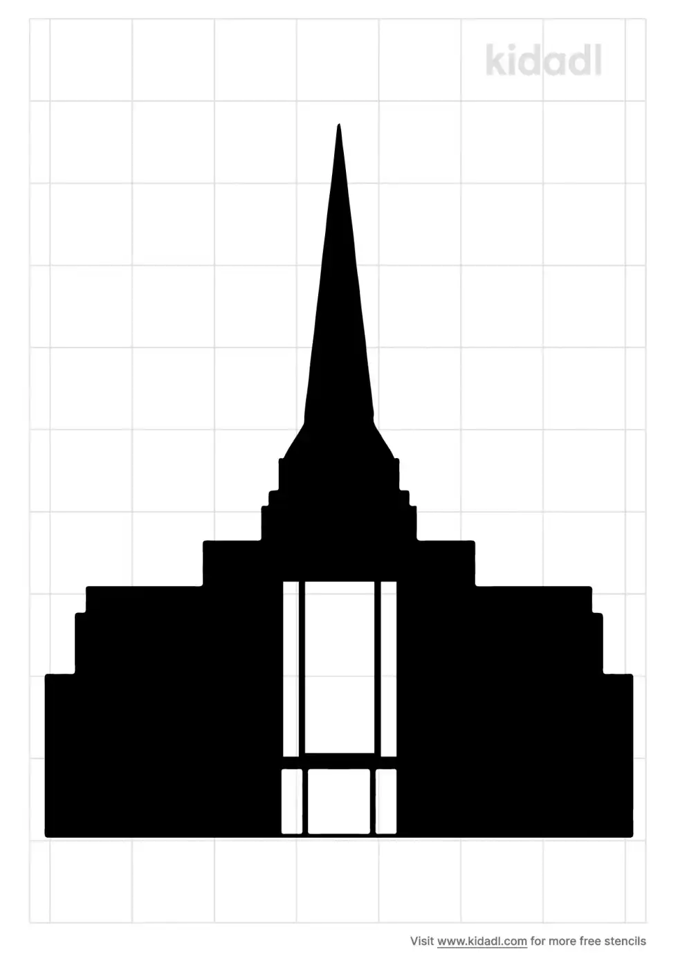 Gilbert Temple Stencil