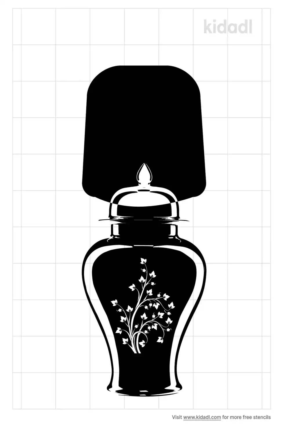 Ginger Jar Lamp Stencil