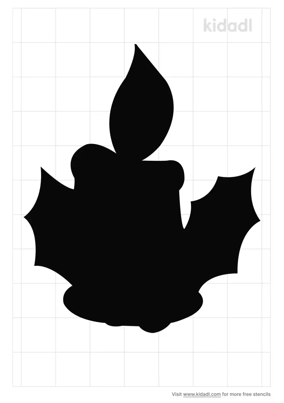 Christmas Candle Stencil
