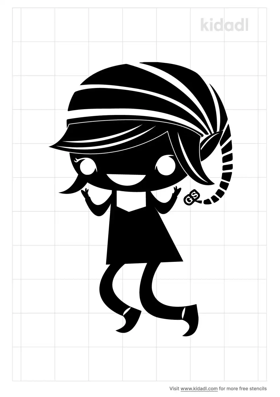 Girl Scout Elfs Stencil