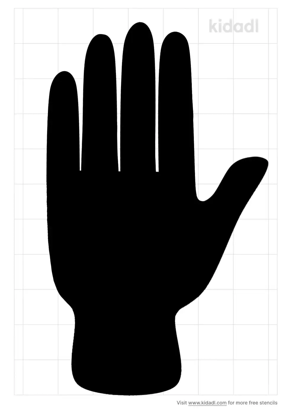 Hand Stop Stencil
