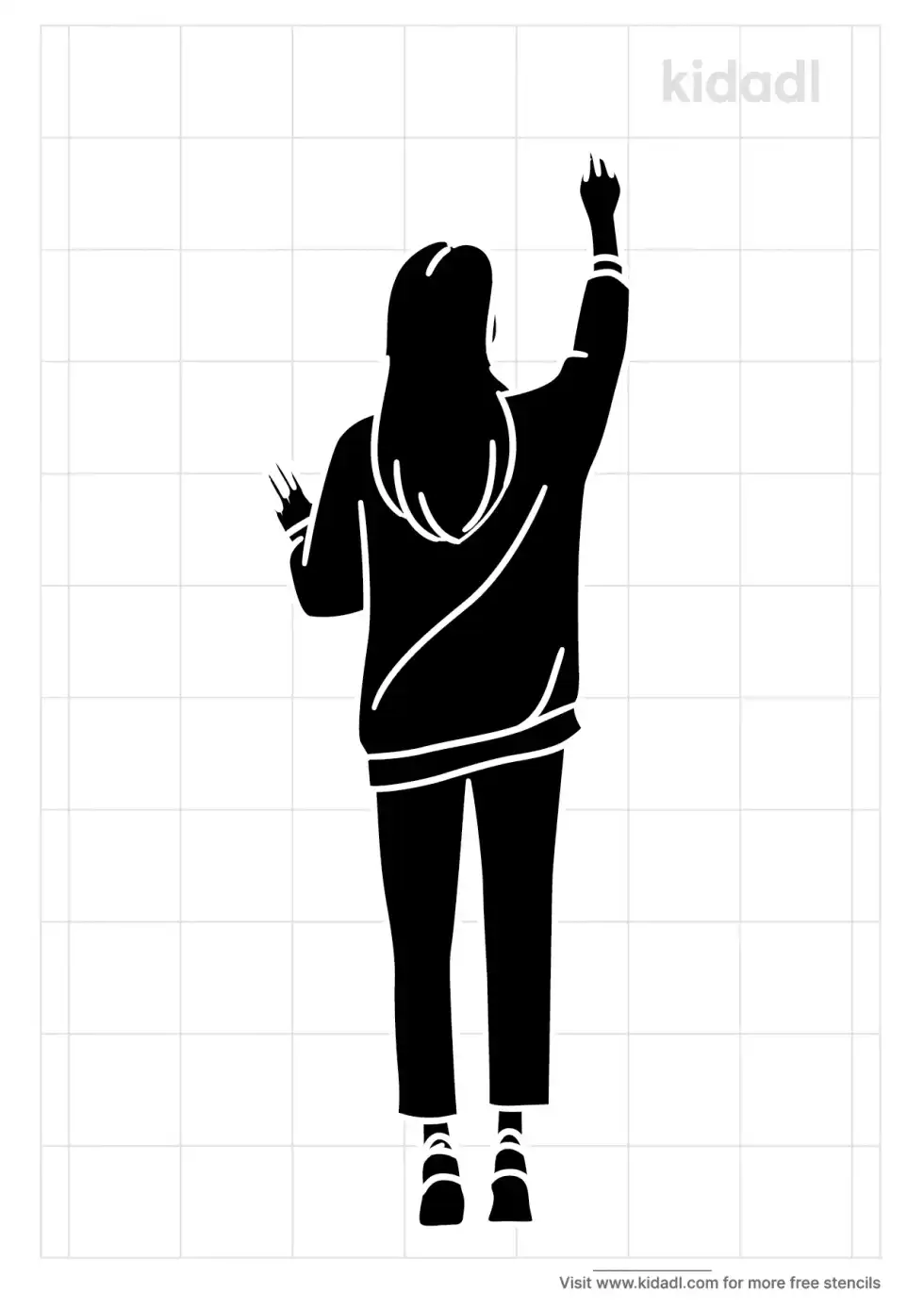 Hands Up Stencil