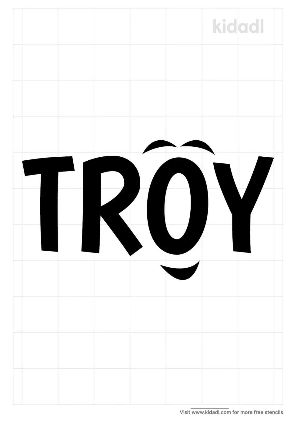 Name Troy Stencil | Kidadl