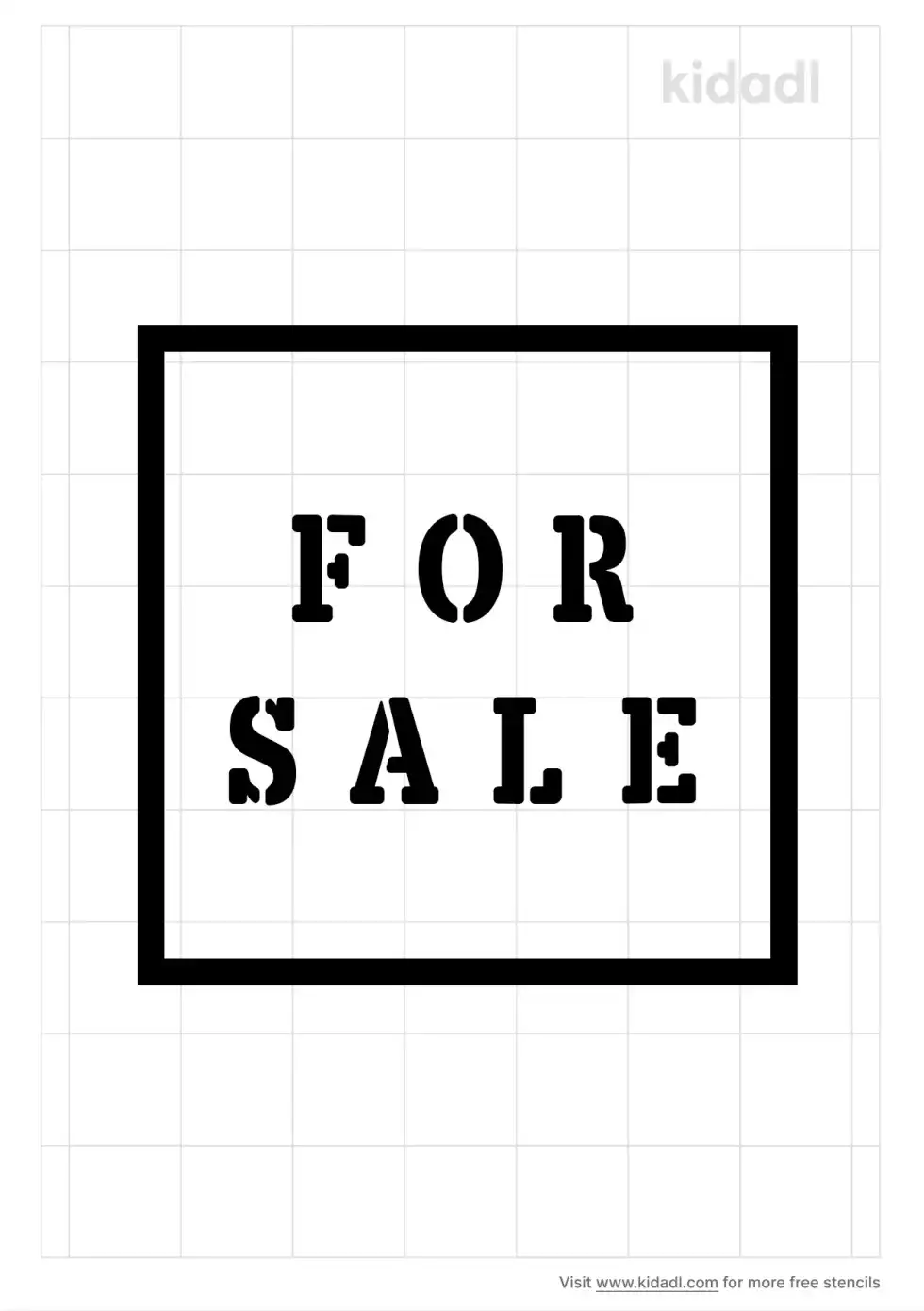 For Sale Stencil