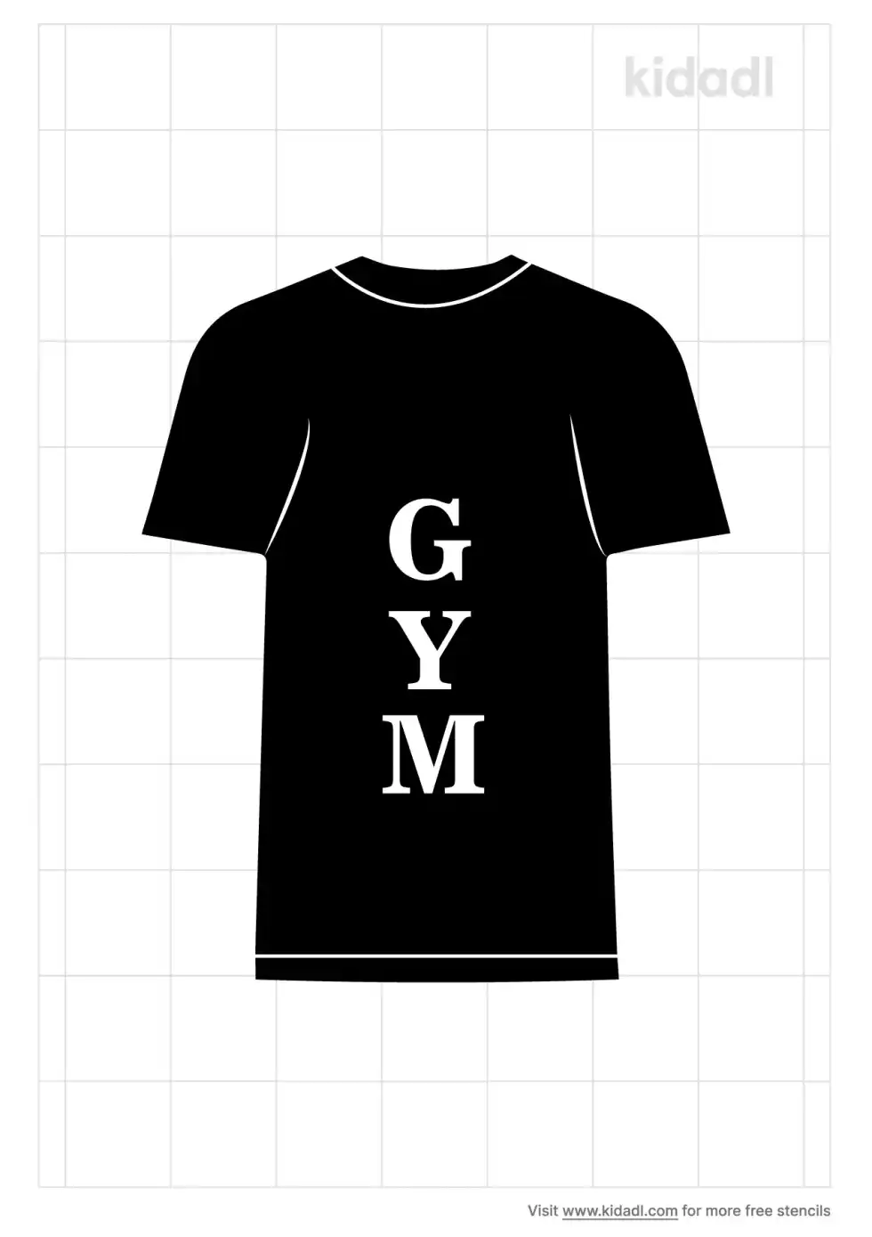 Gym Shirt Stencil