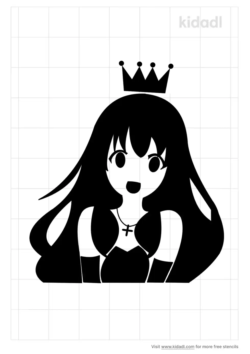 Anime Princess Stencil