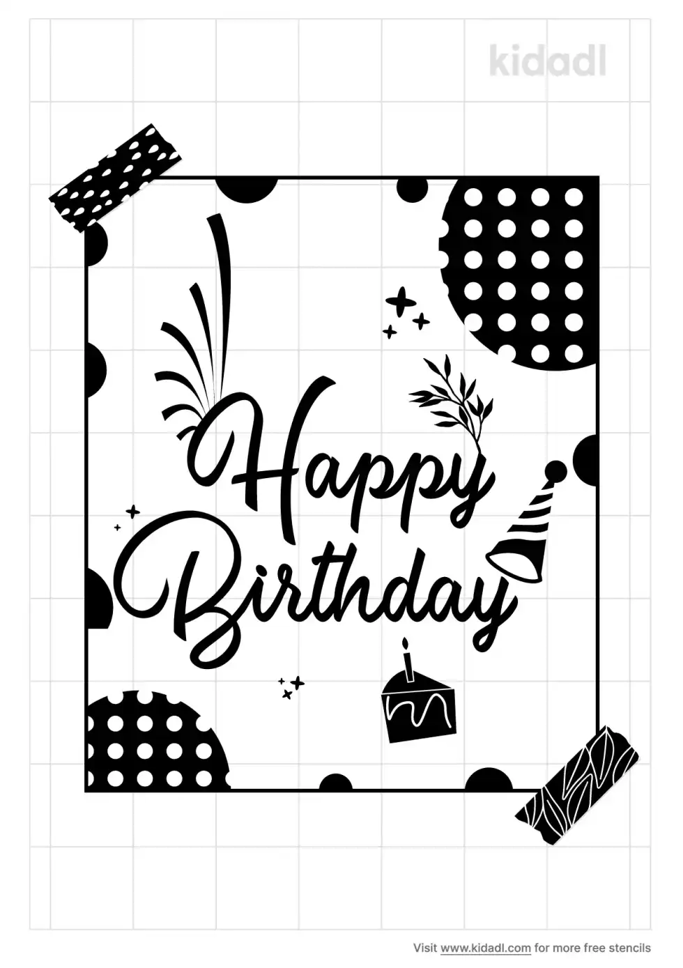 Happy Birthday Card Stencil