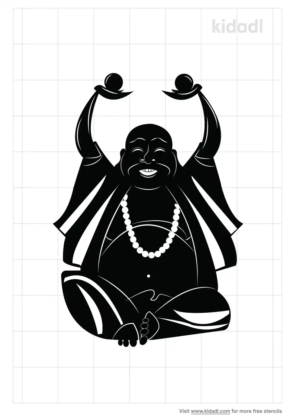 Happy Buddha Stencil