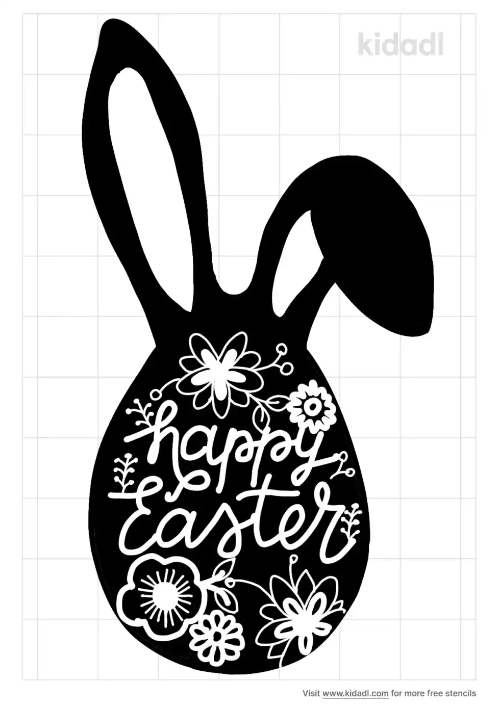 Happy Easter Stencil