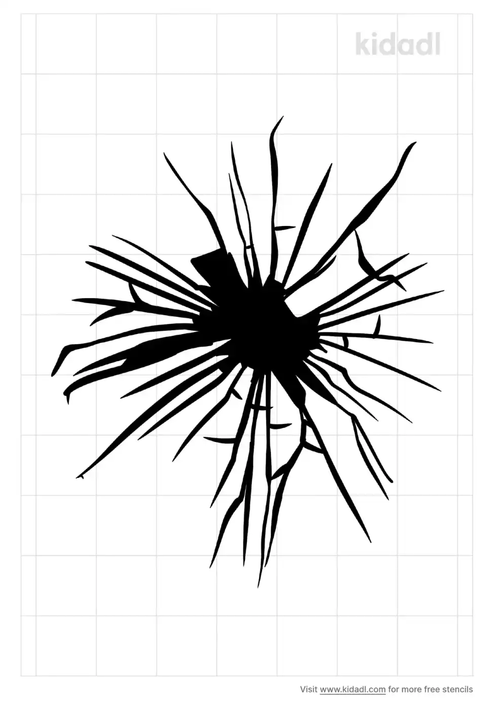 Cracked Glass Stencil