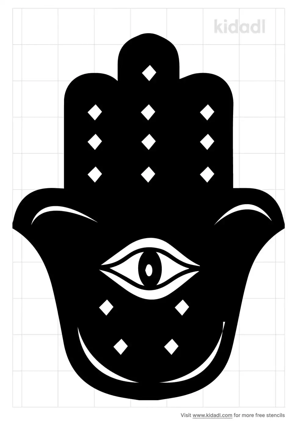 Hand Of Fatima Stencil