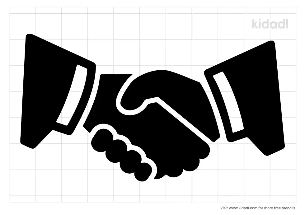 Handshake Stencil