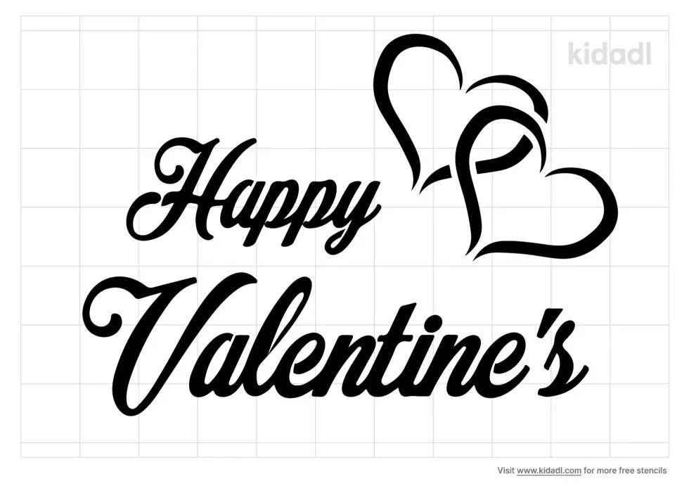 Happy Valentines Stencil
