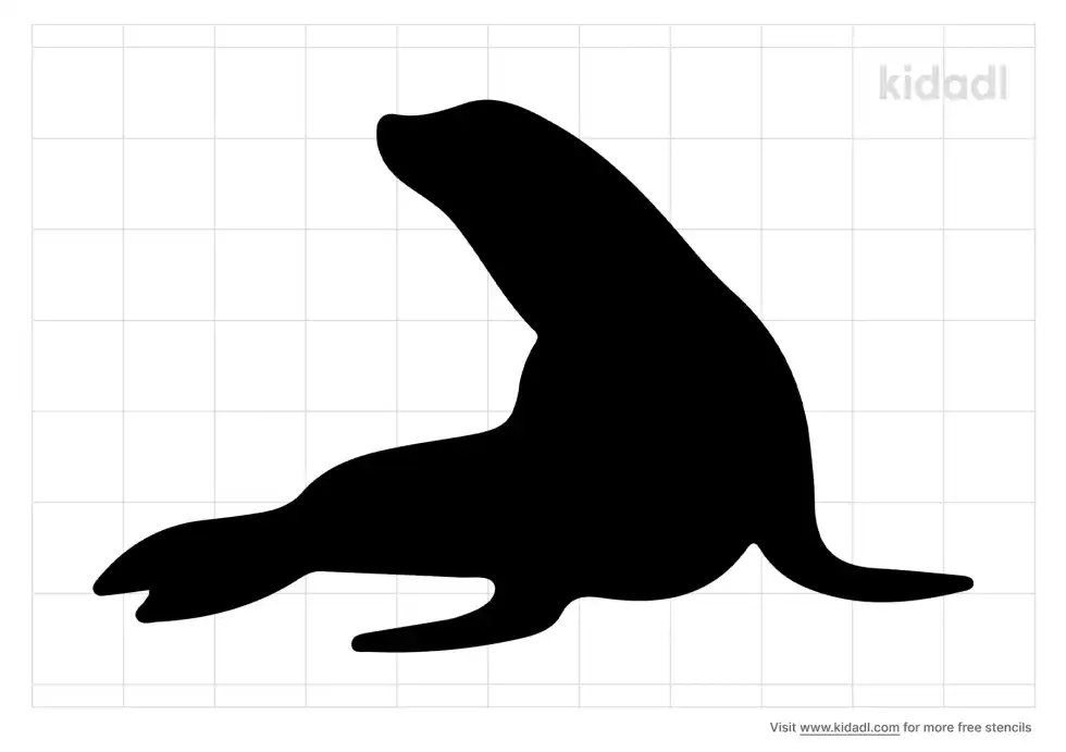 Harbor Seal Stencil