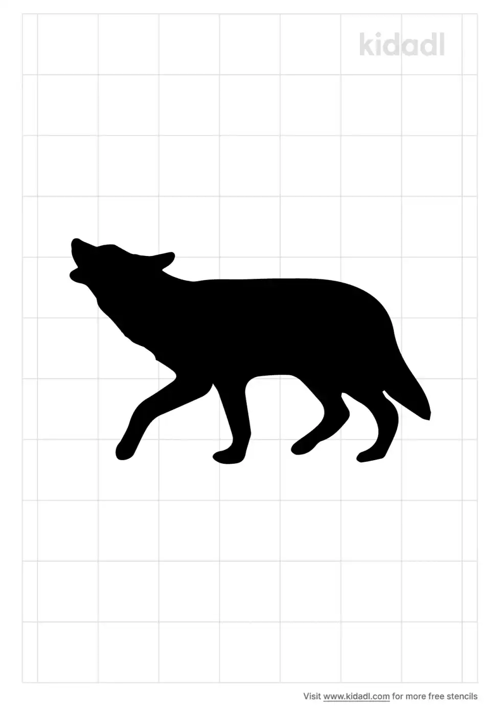 Howling Dog Stencil