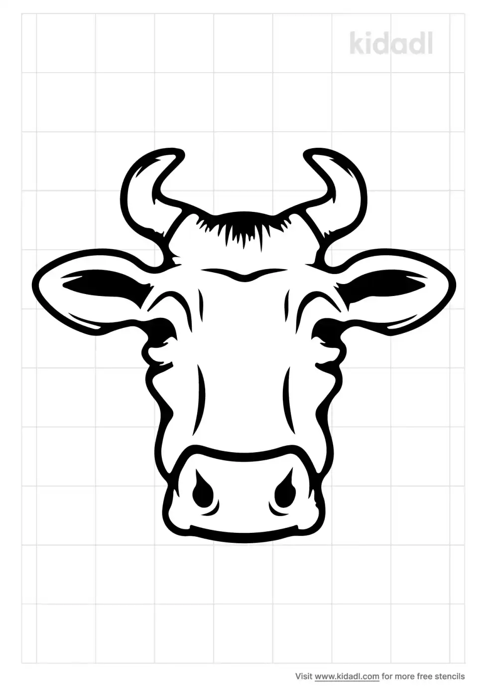 Cow's Face Stencil