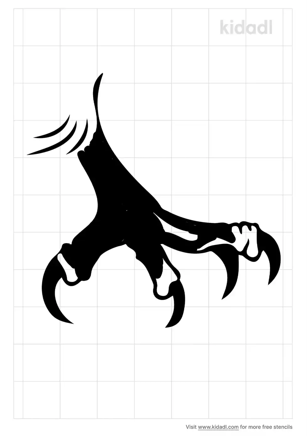 Hawk Claw Stencil
