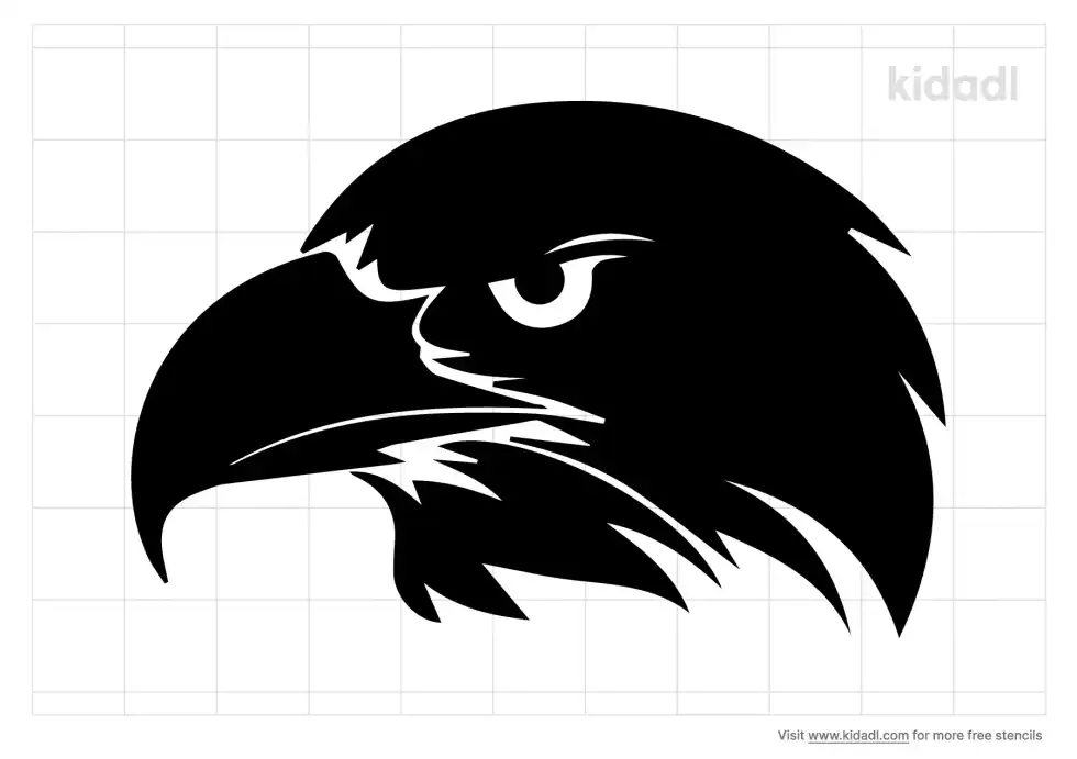 Hawk Head Stencil