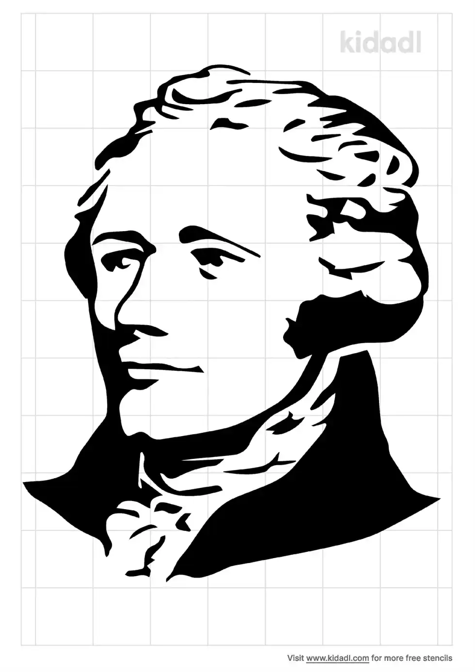 Alexander Hamilton Stencil