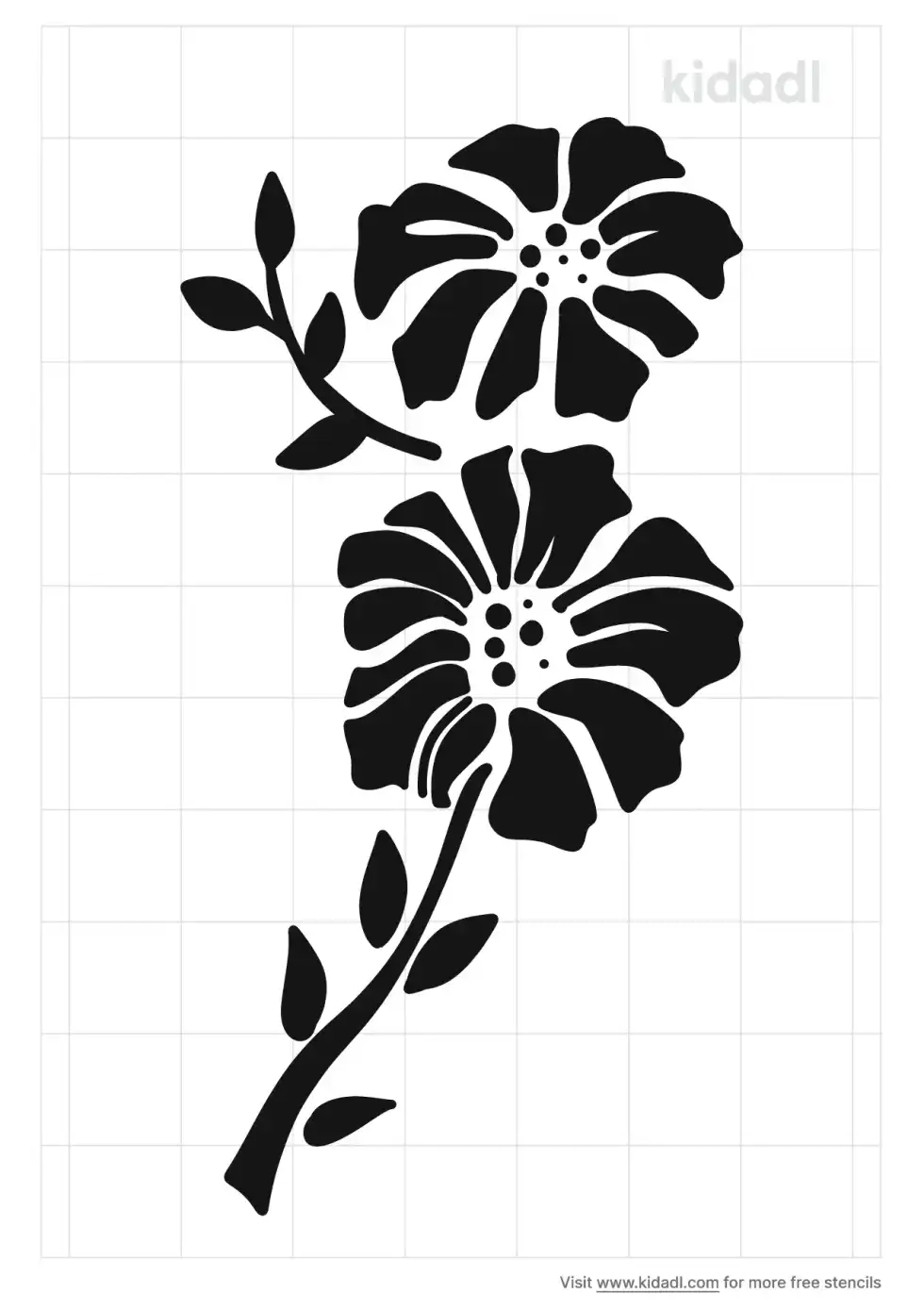 Raster Flower Stencil