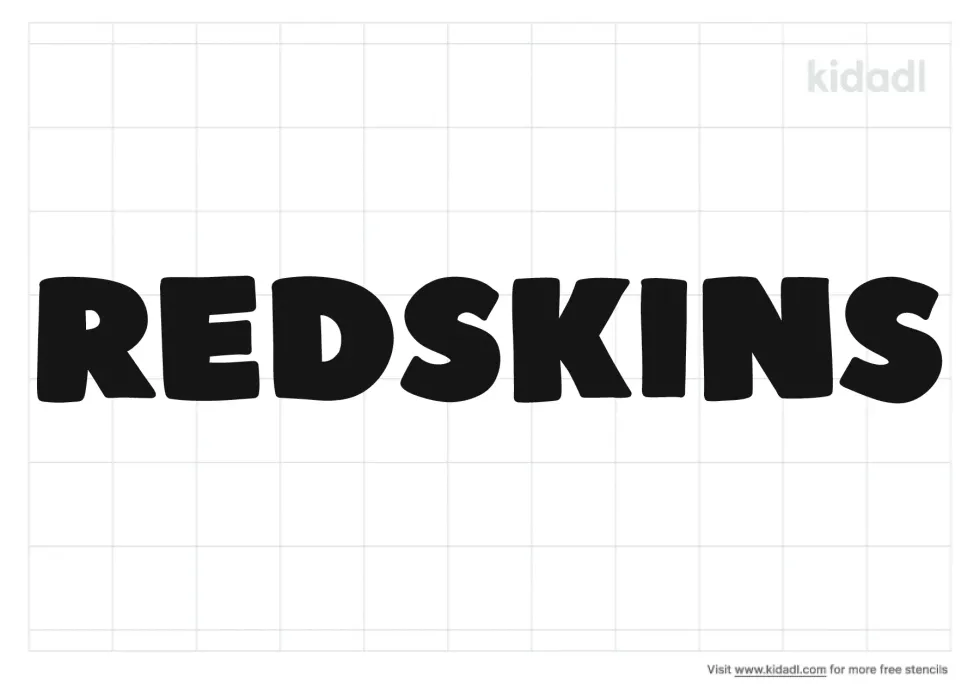 Redskins Letter Stencil