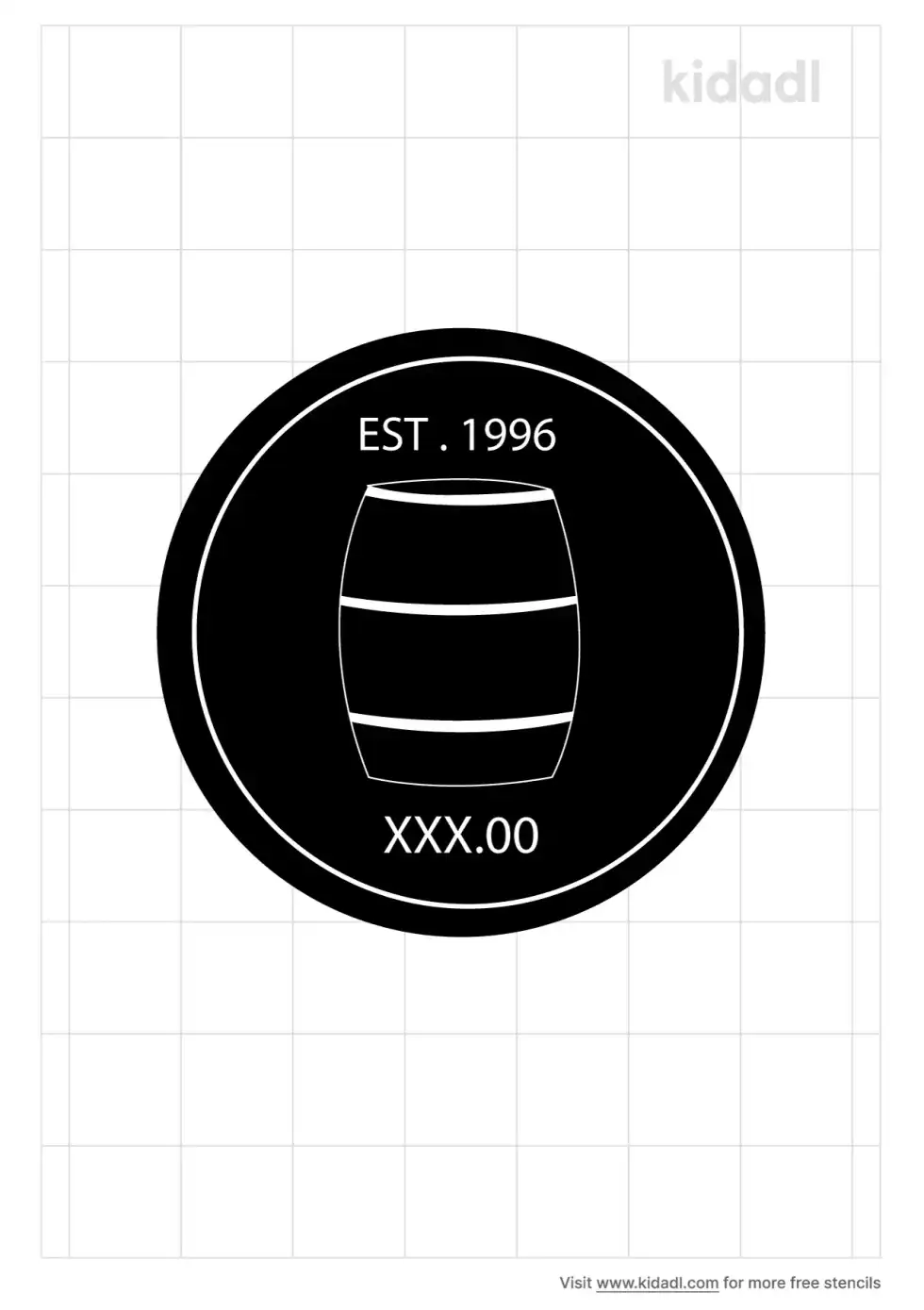 Antique Barrel Stencil