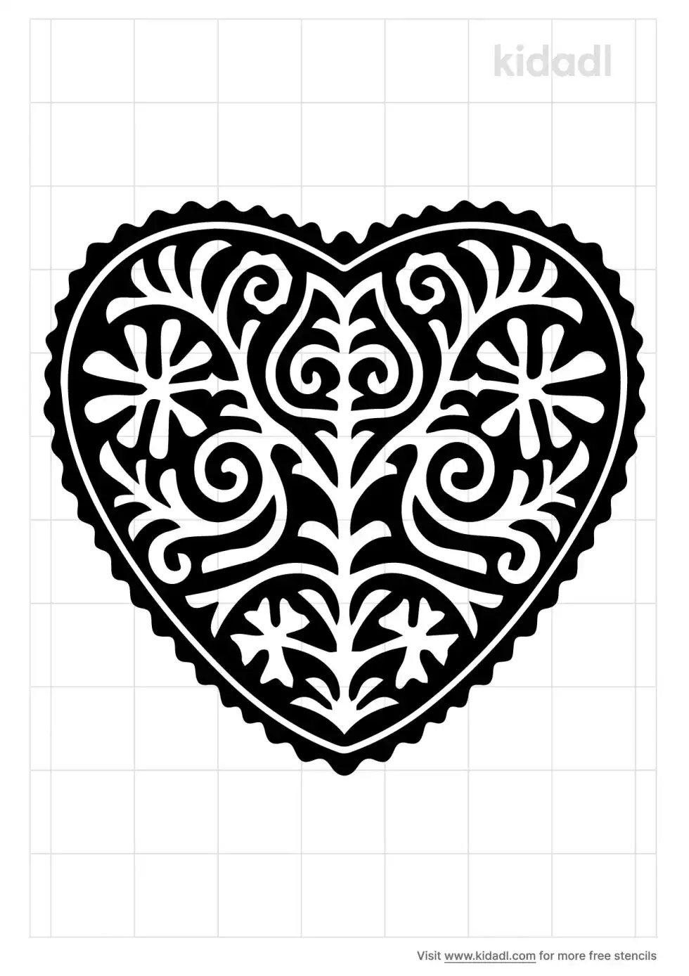 Heart Doily Stencil