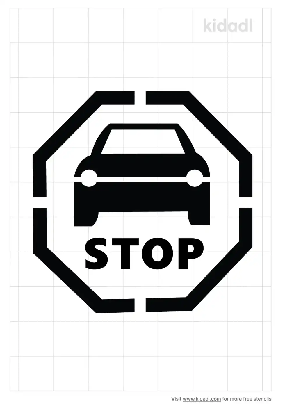 Car Stop Stencil