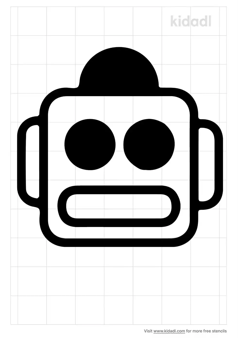 Robot Head Stencil