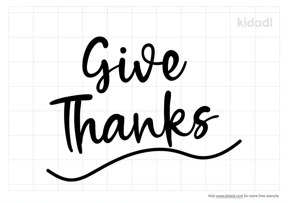Give Thanks Stencil