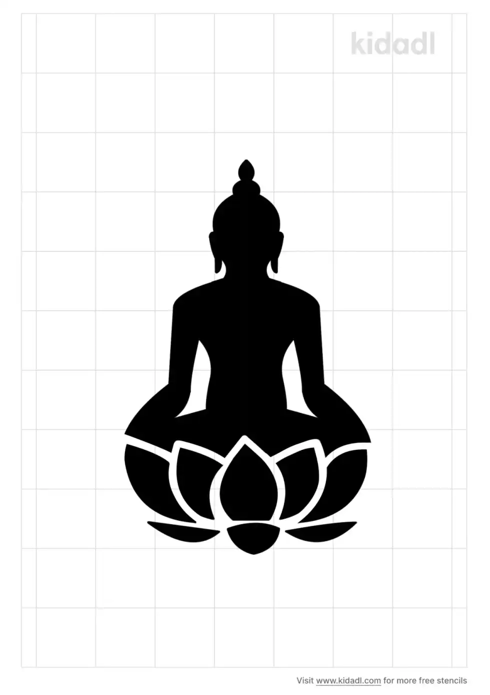 Henna Buddha Design Stencil