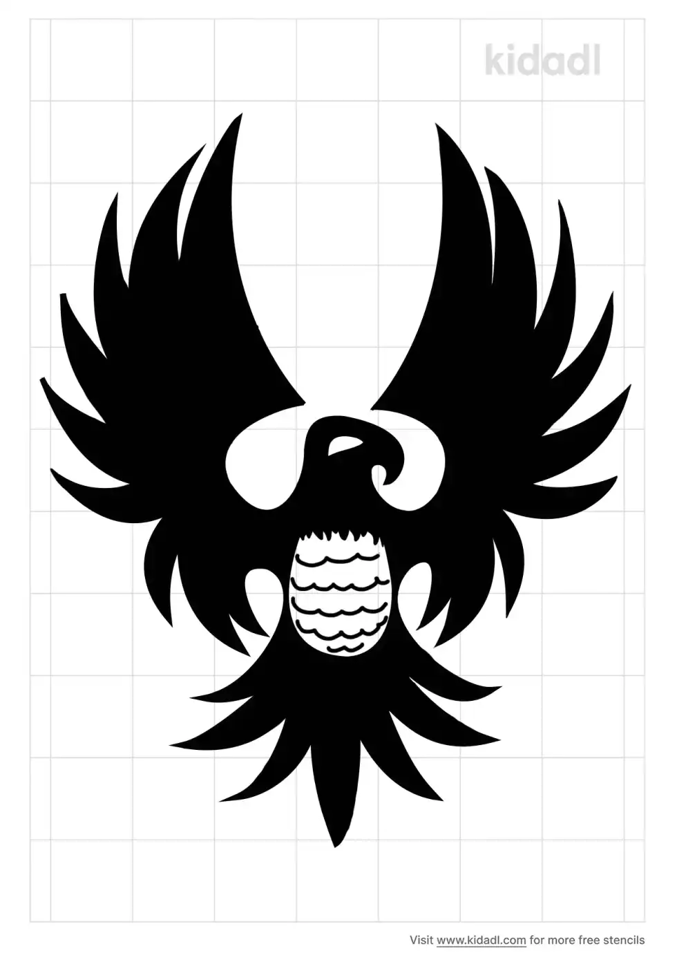 Tribal Thunderbird Stencil
