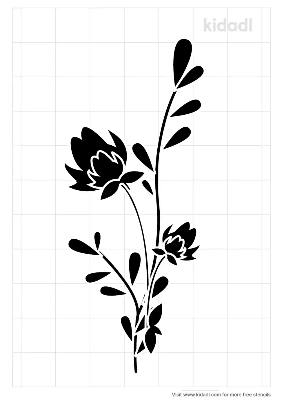 Gladiola Stencil
