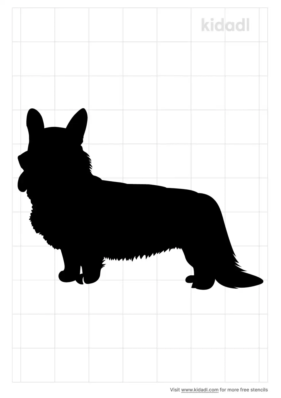 Cardigan Corgi Stencil