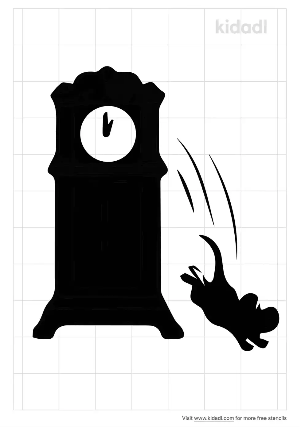Hickory Dickory Dock Stencil