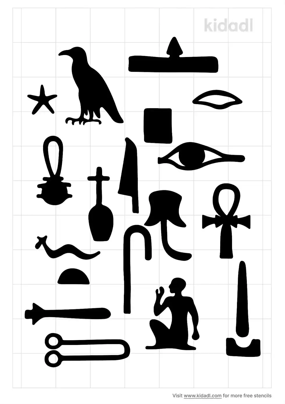 Hieroglyphics Stencil