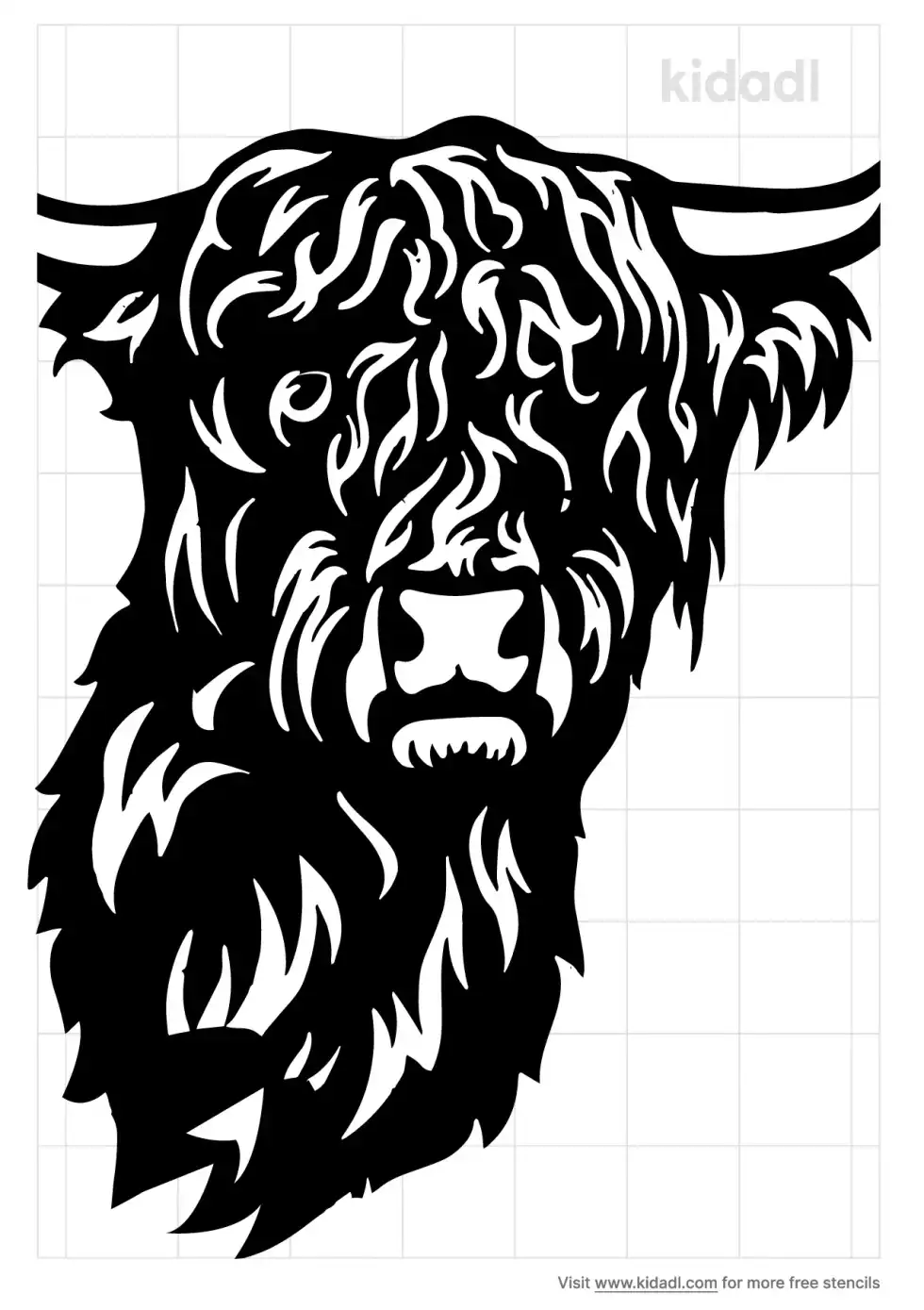Highland Cow Stencil