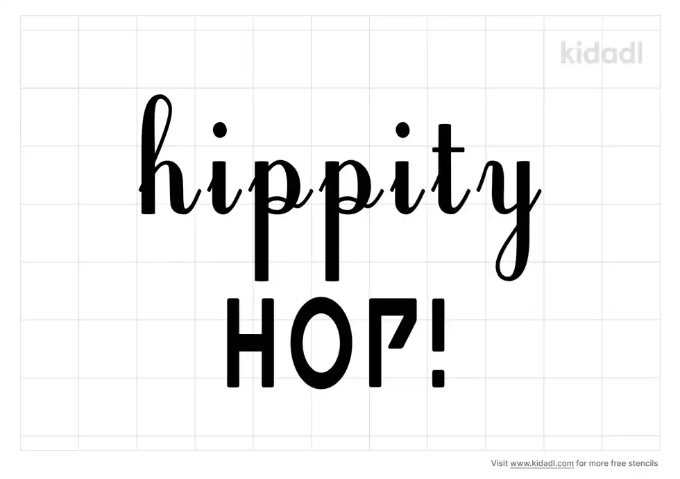Hippity Hop Stencil