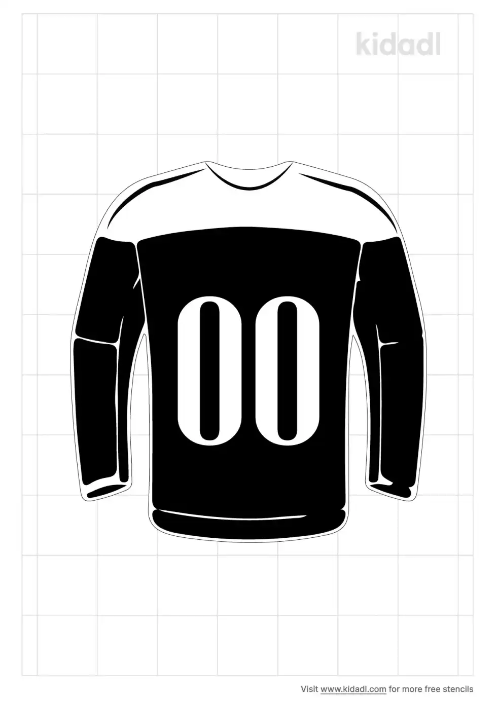 Hockey Jersey Stencil