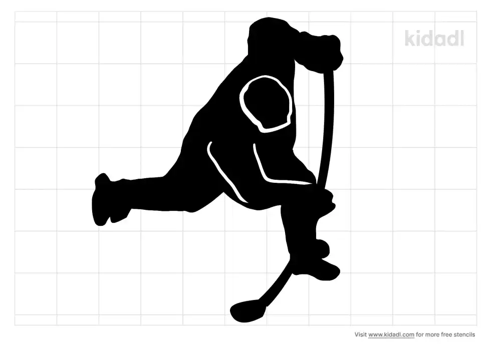 Hockey Player Stencil