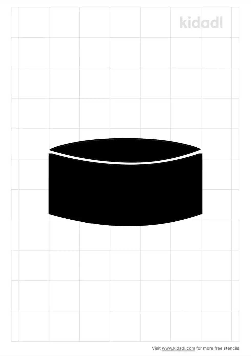 Hockey Puck Stencil