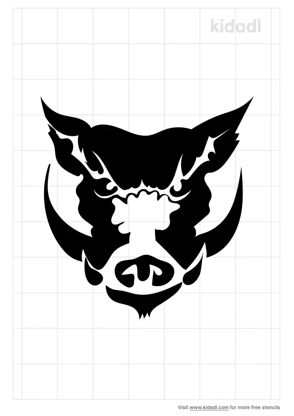 Hog Head Stencil