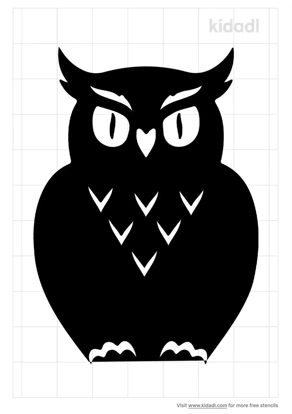Scary Owl Stencil